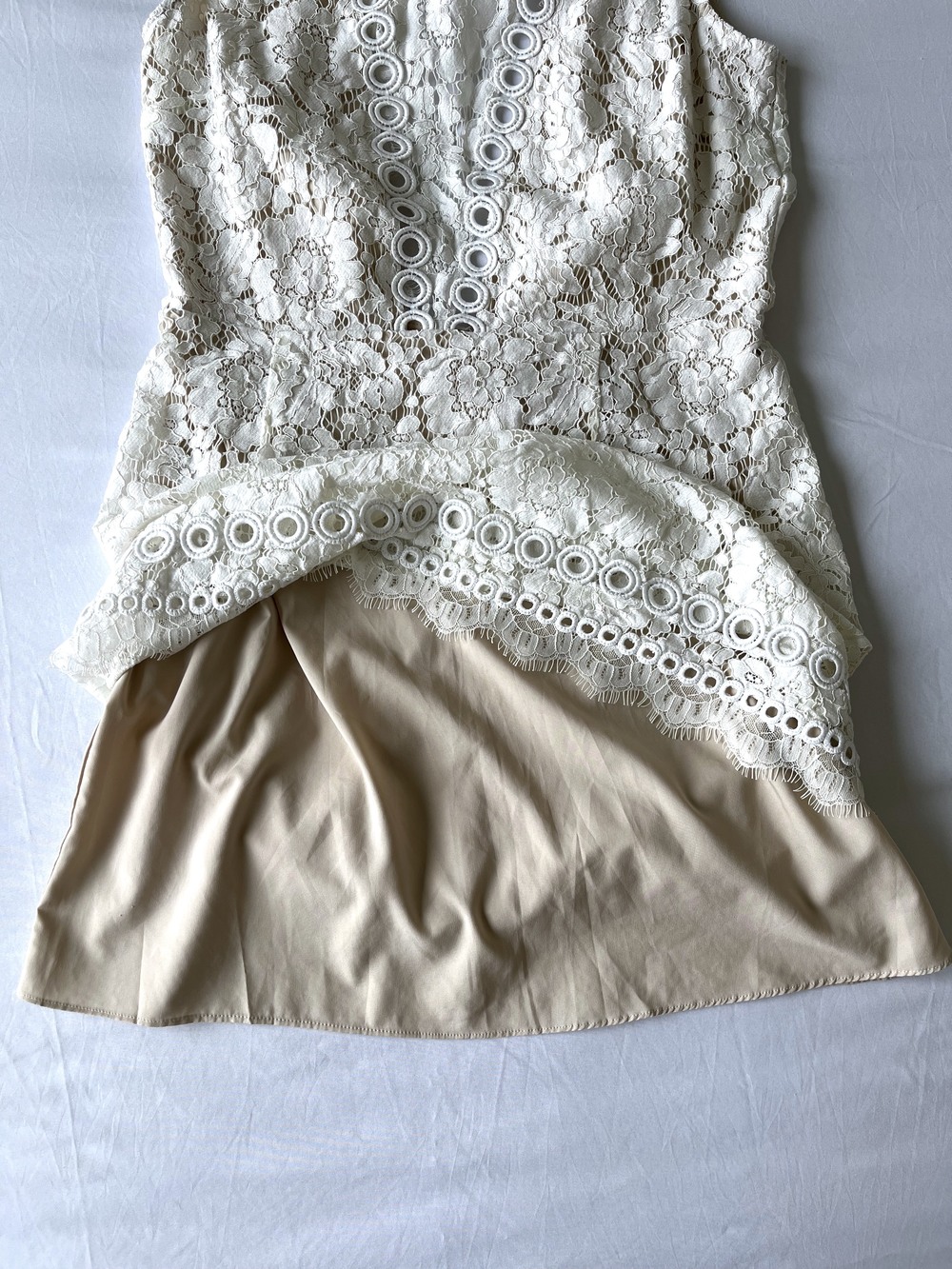 Saylor x Free People Coquette French Girl Open Back Lace Mini Dress - Picture 5 of 11